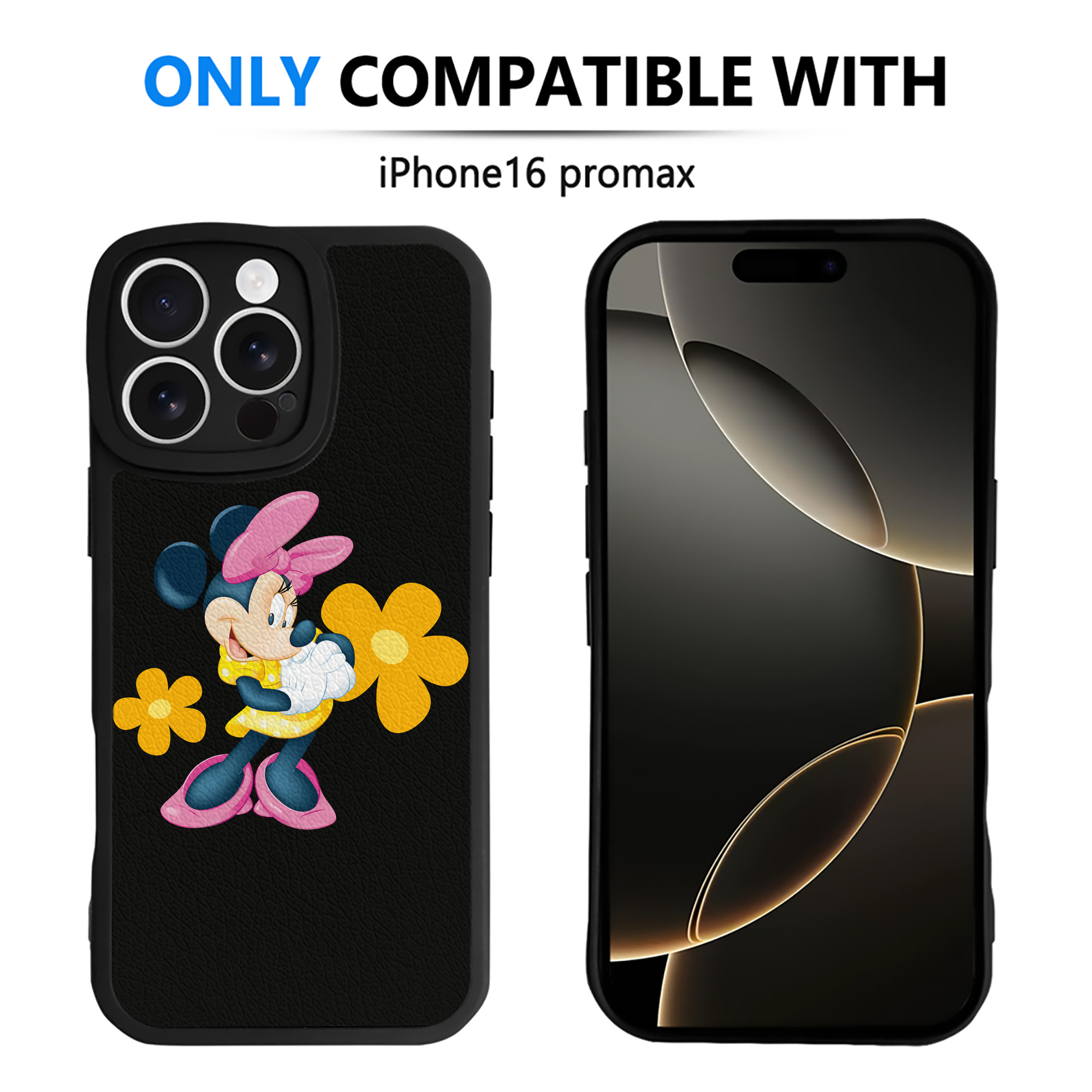 （画像用） ミッキーマウス Mickey Mouse 【iPhone 16シリーズ対応】シリコンスマホケース（レザー調） 材質：シリコン